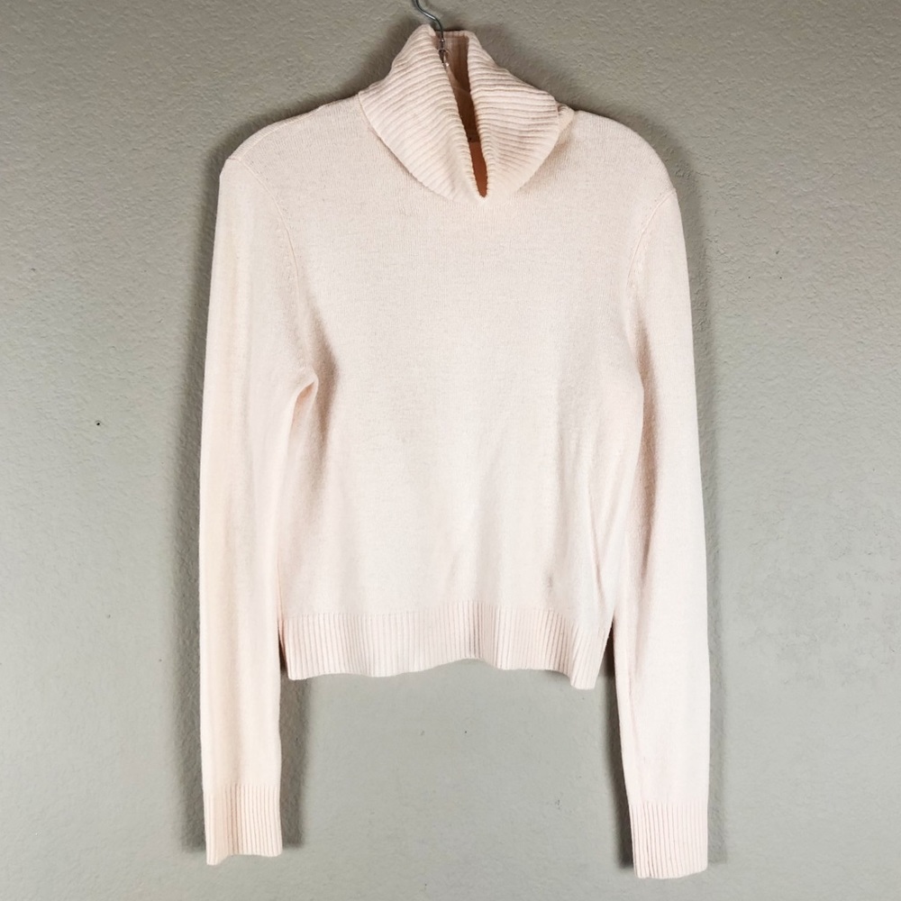 Equipment 100% Cashmere Lightweight Pink Turtleneck Sweater S